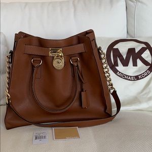 Michael Kors leather Hamilton handbag - luggage